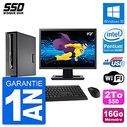 PC HP ProDesk 400 G1 SFF Ecran 19" G3220 RAM 16Go SSD 2To Windows 10 Wifi · Occasion 