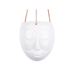 Present Time Cache-pot design suspendu Mask - H. 21 cm - Blanc Present Time - Cache-pot design suspendu Mask - H. 21 cm - Blanc - Design