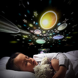 Acheter Universal Projecteur étoile lumineuse pour enfants, lumière nocturne tournante à 360 ° + minuterie + télécommande + 6 couleurs, LED bébé étoile ciel lumineux pour anniversaire, Noël, (blanc)