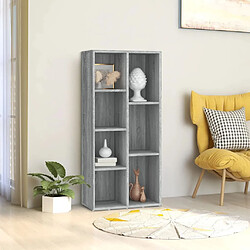 vidaXL Armoire à livres Sonoma gris 50x25x106 cm 