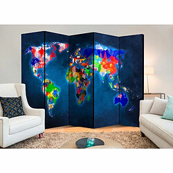 Paris Prix Paravent 5 Volets Colorful Map 172x225cm