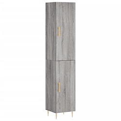 Maison Chic Buffet,Meuble de Rangement,commode pour salon,Cuisine Sonoma gris 34,5x34x180 cm Bois d'ingénierie -MN62281