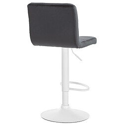 Avis Decoshop26 Lot de 2 tabourets de bar en velours noir avec coutures décoratives pied en trompette métal blanc 10_0004405