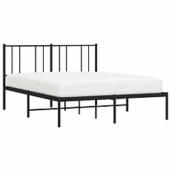 Avis Maison Chic Lit adulte - Cadre de lit métal avec tête de lit,Structure du lit Contemporain pour chambre noir 135x190 cm -MN20022