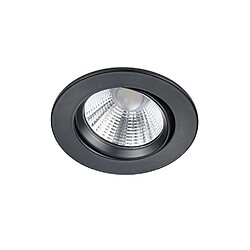 Lumière Downlight encastrable rond moderne noir mat 3000K IP23