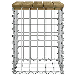 Acheter Maison Chic Banc de jardin | Banquette de jardin | Chaise Relax design gabion 33x31x42 cm bois de pin imprégné -MN84568