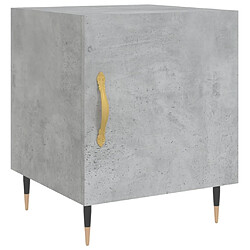 Maison Chic Table de chevet,Table de Nuit,Meuble de Rangement gris béton 40x40x50 cm bois d’ingénierie