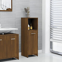 Maison Chic Armoire de bain,Meuble de rangement de salle de bain,Meuble haut Chêne marron 30x30x95 cm Bois d'ingénierie -GKD561648