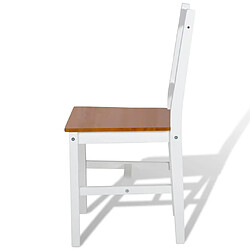 Acheter Maison Chic Lot de 4 Chaises à manger,Chaise pour cuisine blanc bois de pin -MN78136