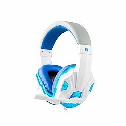 3.5Mm Earphone Gaming Headset Gamer Casque De Jeu Stéréo Avec Microphone Led Noir Et Bleu