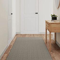 vidaXL Tapis de couloir aspect sisal argenté 80x150 cm