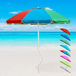 Parasol de plage léger visser protection uv GiraFacile 220 cm Apollo