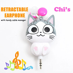 GUPBOO Mignon Chat Oreilles In-Ear Écouteurs Dessin Animé Panda Sweet Home Universel Rétractable Automatique 3.5mm Téléphone Casque