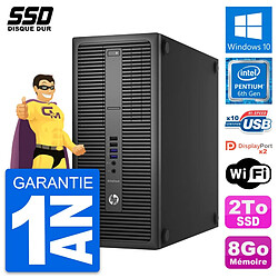 PC Tour HP EliteDesk 800 G2 Intel Pentium G4400 RAM 8Go SSD 2To Windows 10 Wifi · Occasion 