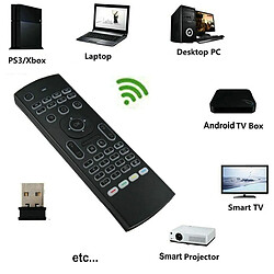 Universal 2.4G MX3 Pro Rétroéclairé Air Souris Clavier Russe Son 5 IR Apprentissage Smart TV Box Ordinateur Portable PC Télécommande | Télécommande