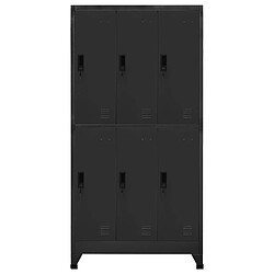 vidaXL Armoire à casiers Anthracite 90x45x180 cm Acier