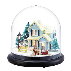 Kit Miniature DIY Maison de poupée en bois Glassball pour cadeau d'amoureux Noël