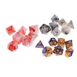 Dés polyédriques Jeux de Société jouets éducatif 21pcs/Set Jeux de Dés Conique Polyédrique ( D4, D6, D8, D10, D12, D20 ) pour Donjons/ Dragons / MTG/ RPG/ Jeu de Rôle