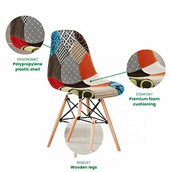 Acheter Life Interiors Set of 6 Moda Patchwork Eiffel Chair Multicolour