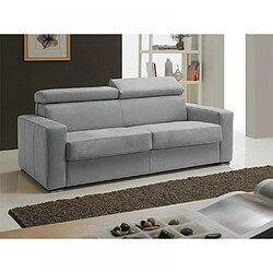 Inside 75 Canapé EXPRESS MELBOURNE couchage 120 cm matelas 18 cm nubucuir gris clair