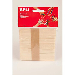 Apli 946036 - Bâtons en bois natural - lot de 50 unités