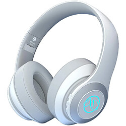 Universal Casque Bluetooth sur-auriculaire, casque Bluetooth 5.0 Bluetooth 5.0 Hi-Fi, microphone intégré et léger LED, casque sans fil / filaire adapté à la maison 