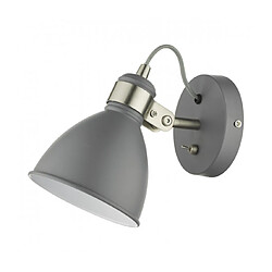 Luminaire Center Spot Frederick Chrome satiné,Gris mat 1 ampoule 1,8cm