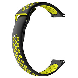 Wewoo Bracelet pour montre connectée Bande de double couleur Galaxy 46mm jaune