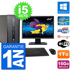 PC Tour HP 800 G1 Ecran 22" Intel i5-4570 RAM 16Go Disque 1To Windows 10 Wifi · Occasion 