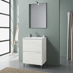 Kiamami Valentina MEUBLE DE SALLE DE BAINS À POSER 60 CM BLANC AVEC LAVABO | LAGUNA 