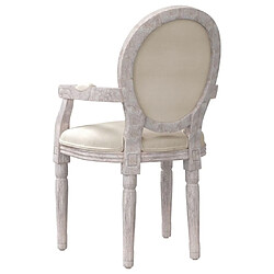 Maison Chic Chaises à manger,Chaise pour cuisine beige 54x56x96,5 cm lin -MN57298 pas cher