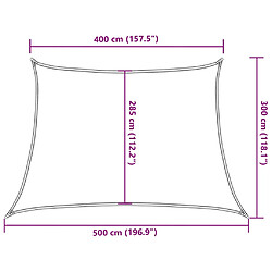 vidaXL Voile d'ombrage 160 g/m² Vert clair 4/5x3 m PEHD pas cher