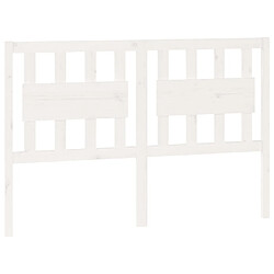 Maison Chic Tête de lit scandinave pour lit adulte,Meuble de chambre Blanc 140,5x4x100 cm Bois massif de pin -MN74817