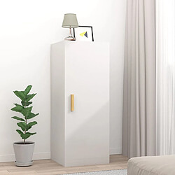 vidaXL Armoire murale Blanc brillant 34,5x34x90 cm Bois d'ingénierie 