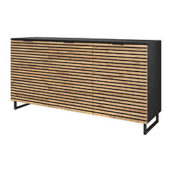 Avis Bestmobilier Olympie - buffet bas - bois et noir - 150 cm