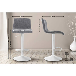 Non Tabouret de bar Hoover tissu W 