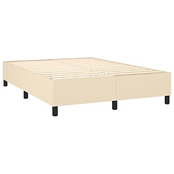 Acheter vidaXL Sommier à lattes de lit et matelas et LED Crème 140x200cm Tissu