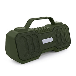 Yonis Enceinte Bluetooth Waterproof Puissante Avec Micro Karaoke Enceinte Bluetooth 5.0 Portable Karaoke Waterproof 10W Puissance Batterie 1500mAh Vert Foncé YONIS