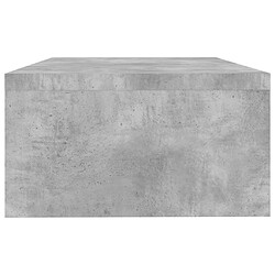 Acheter vidaXL Support de moniteur Gris béton 42x24x13 cm Bois d'ingénierie