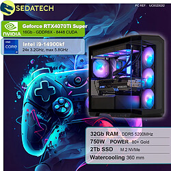 Sedatech PC Gamer • Intel i9-14900KF • RTX4070Ti Super • 32Go DDR5 • 2To SSD M.2 • sans OS