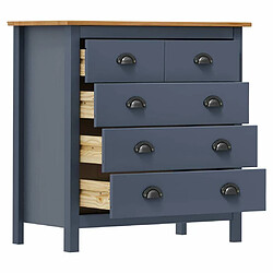 Avis Maison Chic Commode Buffet - Meuble de rangement Hill Gris 79x40x80 cm Bois de pin solide -GKD34893