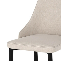 Avis Rendez Vous Deco Chaise Pipo en tissu beige (lot de 2)