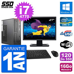 PC Fujitsu E520 DT Ecran 27" Intel i7-4770 RAM 16Go SSD 120Go Windows 10 Wifi - Occasion