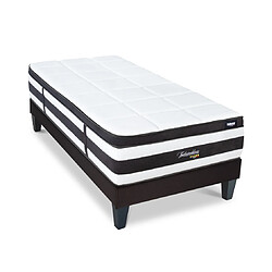 Bellecour Ensemble Fontainebleau Ensemble FONTAINEBLEAU 90x200 cm | Matelas Ressorts ensachés + Sommier Bois