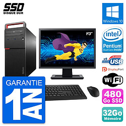 PC Tour Lenovo M700 Ecran 19" Intel G4400 RAM 32Go SSD 480Go Windows 10 Wifi · Occasion 