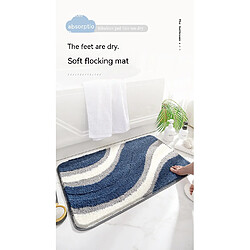 LUUCOZK Tapis de bain antidérapants absorbants à séchage rapide pour salle de bain - Bleu-40x60cm