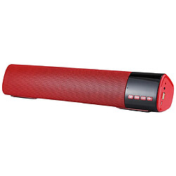 Yonis Enceinte Bluetooth Grande Taille Ecran LCD Micro Intégré Appels Mains-Libres Carte TF AUX IN Distance 10m Enceinte Bluetooth Stéréo Portable Avec Écran LCD MIC Intégré Support TF AUX Rouge YONIS