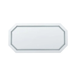 Beliani Miroir à LED argenté 120 x 60 cm LOCMARIAQUER