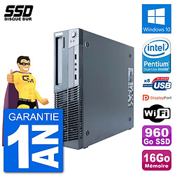 PC Lenovo M91p SFF Intel G630 RAM 16Go SSD 960Go Windows 10 Wifi - Occasion