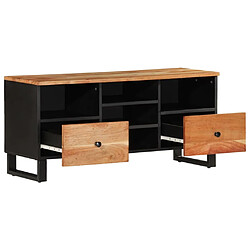 Avis Maison Chic Meuble TV scandinave - Banc TV pour salon 100x33x46 cm bois d'acacia solide et d'ingénierie -MN96535